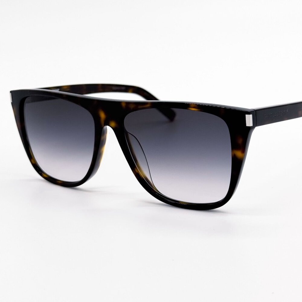 NEW SAINT LAURENT SUNGLASSES SL1F 003 UNISEX HAVANA SQUARE EYEWEAR SL 1F 003 - Picture 2 of 9